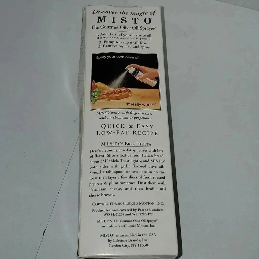 Misto The Gourmet Olive Oil Sprayer in Brushed Aluminum NWT